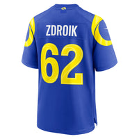 Payton Zdroik Los Angeles Rams Football Jersey, Royal Game Sportswear Jersey Shirt, Lightweight Breathable Athletic Jersey, Casual Gift for Men