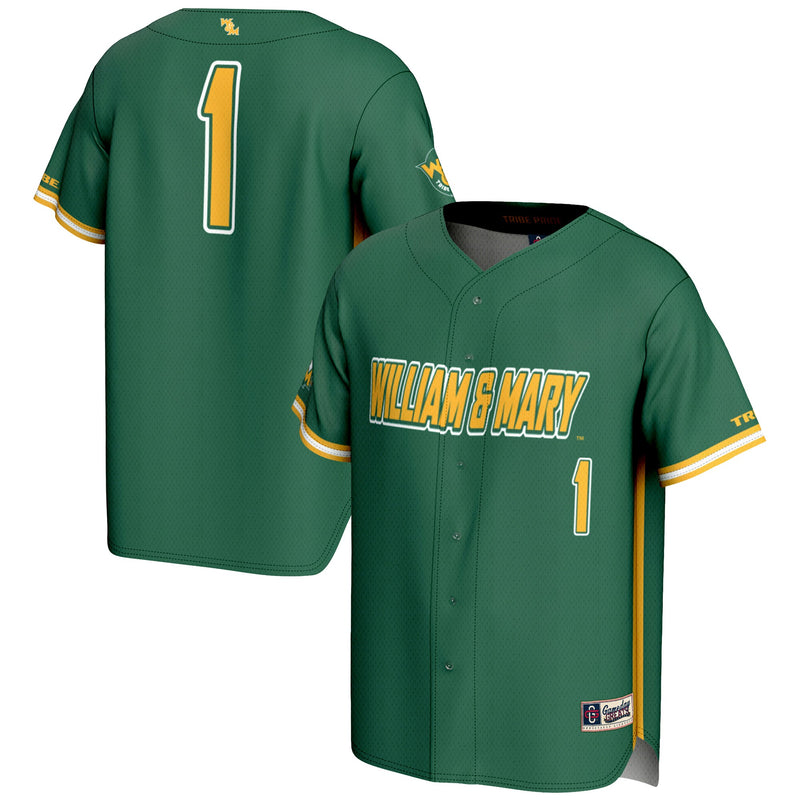 William & Mary Tribe Baseball Jersey, Sportswear Jersey Shirt, Lightweight Breathable Athletic Jersey, Casual Gift for Men, Style 201141739