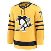 Evgeni Malkin Pittsburgh Penguins Hockey Jersey, Gold Premium Sportswear Jersey Shirt, Long Sleeve Hockey Sweater Jersey, Casual Gift for Men