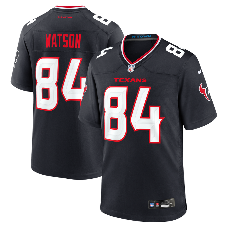 Justin Watson Houston Texans Football Jersey, Navy Game Sportswear Jersey Shirt, Lightweight Breathable Athletic Jersey, Casual Gift for Men
