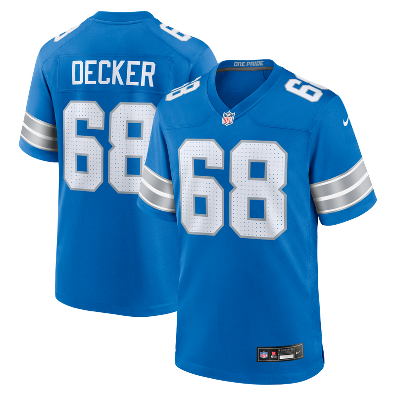 Taylor Decker Detroit Lions Football Jersey, Blue Game Sportswear Jersey Shirt, Lightweight Breathable Athletic Jersey, Casual Gift for Men