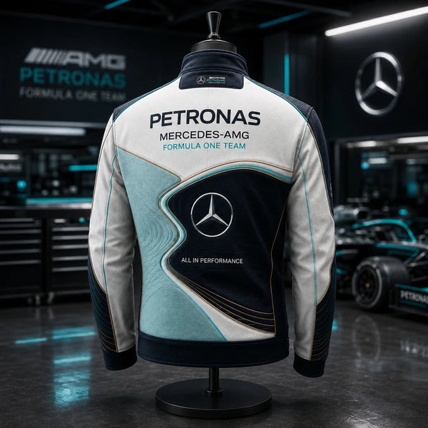 Paddock Calm - AMG Teal and White Panel Jacket - main