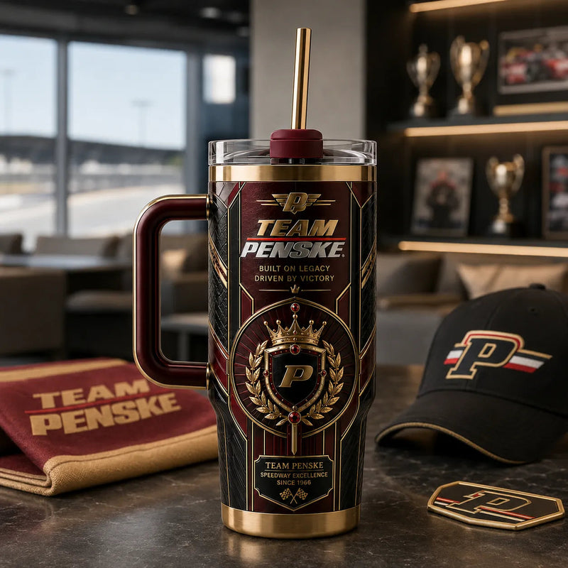 Crown and Laurel - Heritage Crest Tumbler in Oxblood and Gold