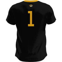Missouri Tigers Lightweight Soccer Jersey, Black Fashion Sportswear Jersey Shirt, Lightweight Breathable Athletic Jersey, Casual Gift for Men