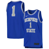 Memphis Tigers Basketball Jersey, Royal Replica Sportswear Jersey Shirt, Sleeveless Athletic Tank Jersey, Casual Gift for Men, Style 5200444