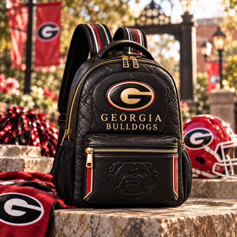 UGA - Oval Emblem, Crimson Line and Quiet Restraint