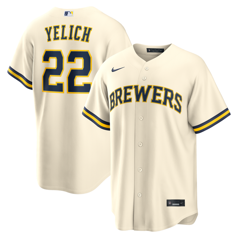 Christian Yelich Milwaukee Brewers Baseball Jersey, Sportswear Jersey Shirt, Lightweight Athletic Jersey, Casual Gift for Men, Style 203195399