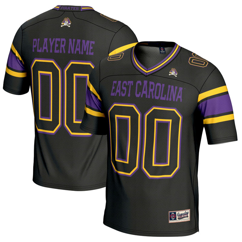 ECU Pirates Football Jersey, Black Sportswear Jersey Shirt, Lightweight Breathable Athletic Jersey, Casual Gift for Men