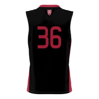 Lightweight Basketball Jersey, Crimson Sportswear Jersey Shirt, Sleeveless Athletic Tank Jersey, Casual Gift for Men