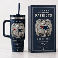 NE - Championship Ring Emblem Tumbler in Midnight Navy