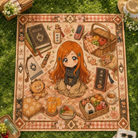 Orihime's Quiet Picnic - Sakura-Bordered Floor Composition