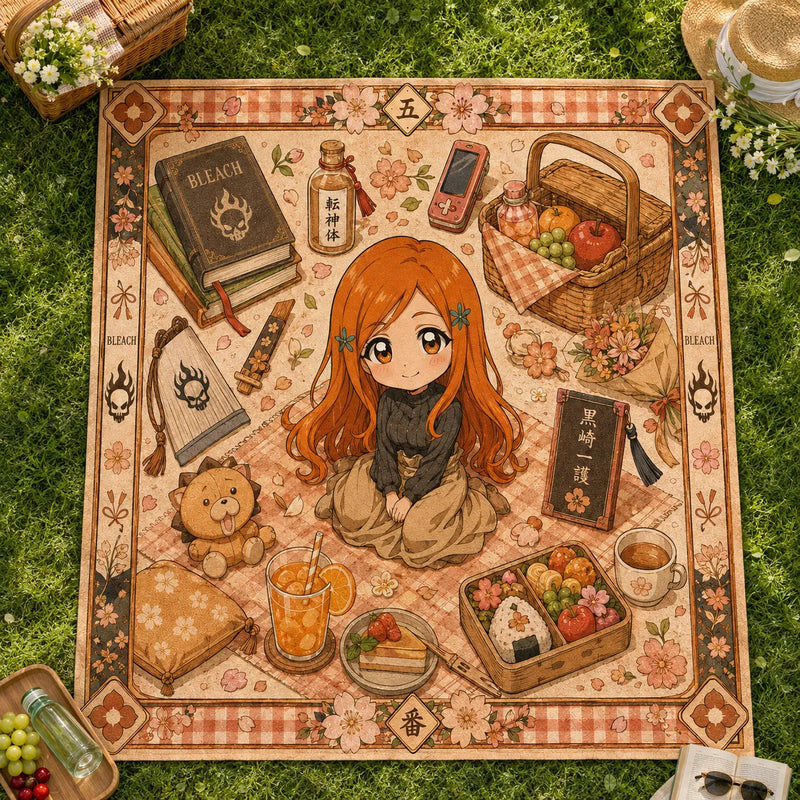 Orihime's Quiet Picnic - Sakura-Bordered Floor Composition