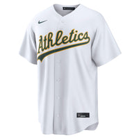 Athletics Baseball Jersey, White Replica Sportswear Jersey Shirt, Lightweight Breathable Athletic Jersey, Casual Gift for Men, Style 203182770