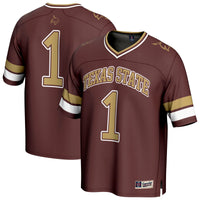 Texas State Bobcats Football Jersey, Maroon Fashion Sportswear Jersey Shirt, Lightweight Breathable Athletic Jersey, Casual Gift for Men