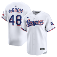 Jacob deGrom Texas Rangers Baseball Jersey, White Limited Sportswear Jersey Shirt, Lightweight Breathable Athletic Jersey, Casual Gift for Men