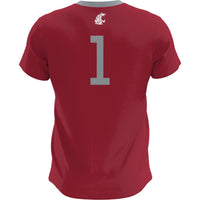 Washington State Cougars Soccer Jersey, Sportswear Jersey Shirt, Lightweight Breathable Athletic Jersey, Casual Gift for Men, Style 200422658