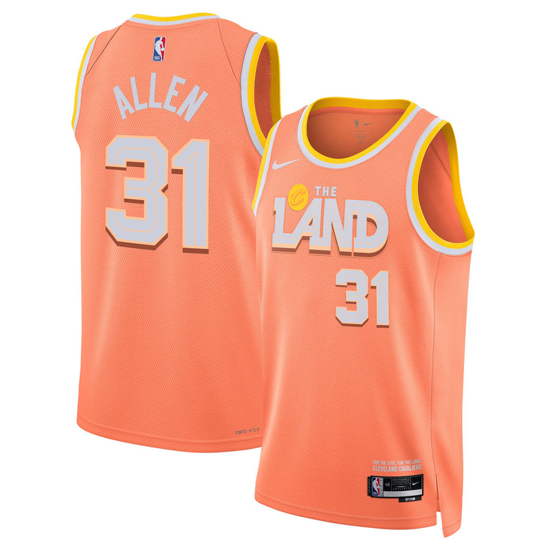 Jarrett Allen Cleveland Cavaliers Basketball Jersey, Orange Sportswear Jersey Shirt, Sleeveless Athletic Tank Jersey, Casual Gift for Men