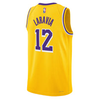 Jake LaRavia Los Angeles Lakers Basketball Jersey, Gold Swingman Sportswear Jersey Shirt, Sleeveless Athletic Tank Jersey, Casual Gift for Men
