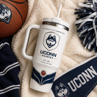 UCONN Pride - Husky Crest Tumbler in Navy and White