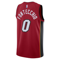 Simone Fontecchio Miami Heat Basketball Jersey, Red Swingman Sportswear Jersey Shirt, Sleeveless Athletic Tank Jersey, Casual Gift for Men
