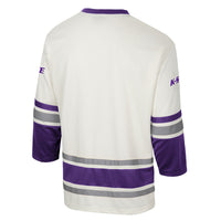 Kansas State Wildcats Hockey Jersey, Cream Fashion Sportswear Jersey Shirt, Long Sleeve Hockey Sweater Jersey, Casual Gift for Men