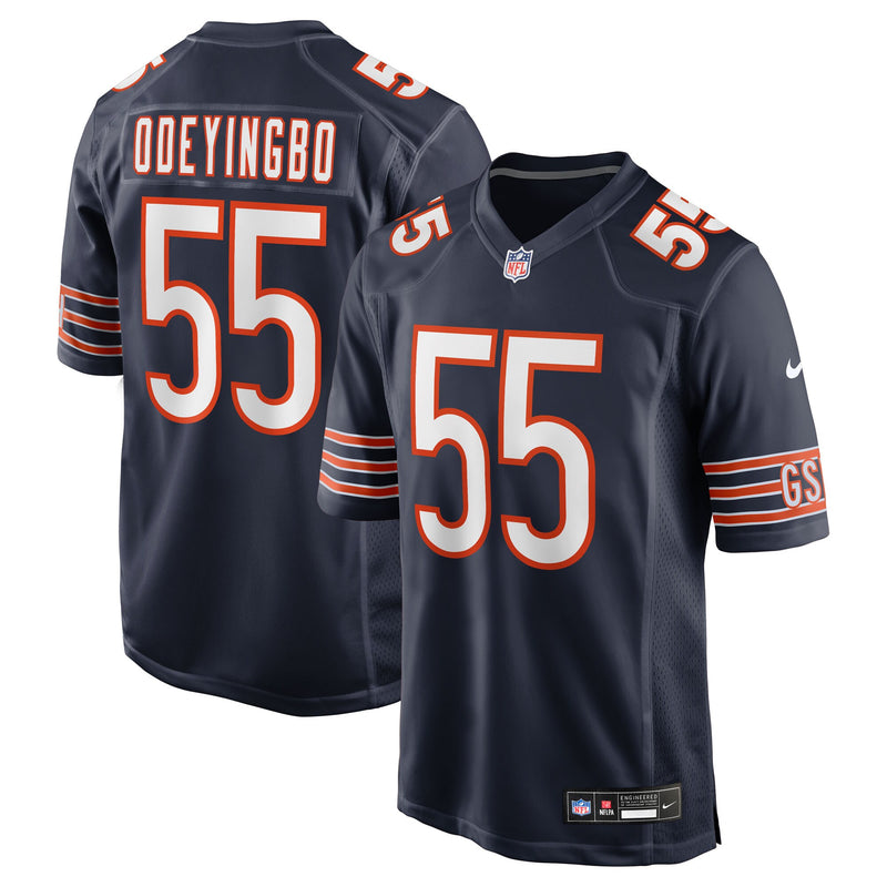 Dayo Odeyingbo Chicago Bears Football Jersey, Navy Game Sportswear Jersey Shirt, Lightweight Breathable Athletic Jersey, Casual Gift for Men