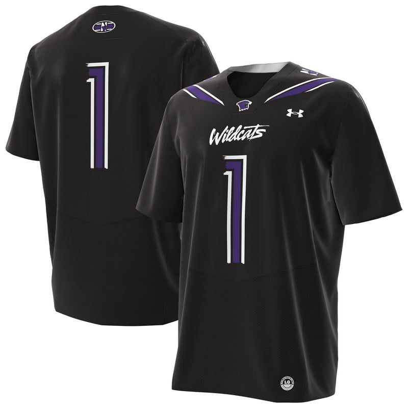 Northwestern Wildcats Football Jersey, Black Replica Sportswear Jersey Shirt, Lightweight Breathable Athletic Jersey, Casual Gift for Men