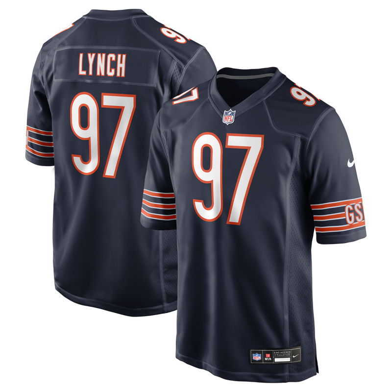 James Lynch Chicago Bears Football Jersey, Navy Game Sportswear Jersey Shirt, Lightweight Breathable Athletic Jersey, Casual Gift for Men