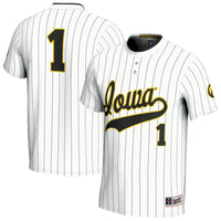Iowa Hawkeyes Softball Jersey, White Fashion Lightweight Sportswear Jersey Shirt, Lightweight Breathable Athletic Jersey, Casual Gift for Men