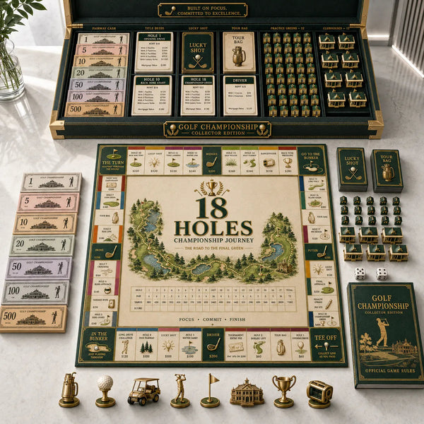 18 Holes - The Championship Journey Board in Green and Gold - main