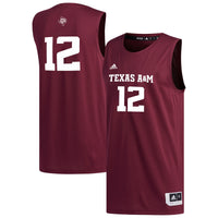 Texas A&M Aggies Basketball Jersey, Maroon Replica Sportswear Jersey Shirt, Sleeveless Athletic Tank Jersey, Casual Gift for Men