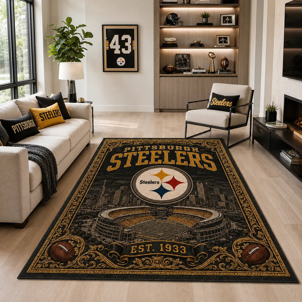 PIT Heritage Floor - Gold Ornament, Skyline and Stadium Study - main