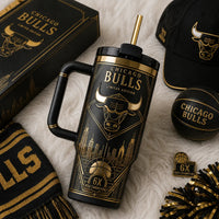 CHI - Gold Deco Bull Emblem, Skyline in Black