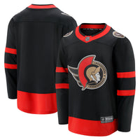 Ottawa Senators Hockey Jersey, Black Breakaway Sportswear Jersey Shirt, Long Sleeve Hockey Sweater Jersey, Casual Gift for Men, Style 4102933