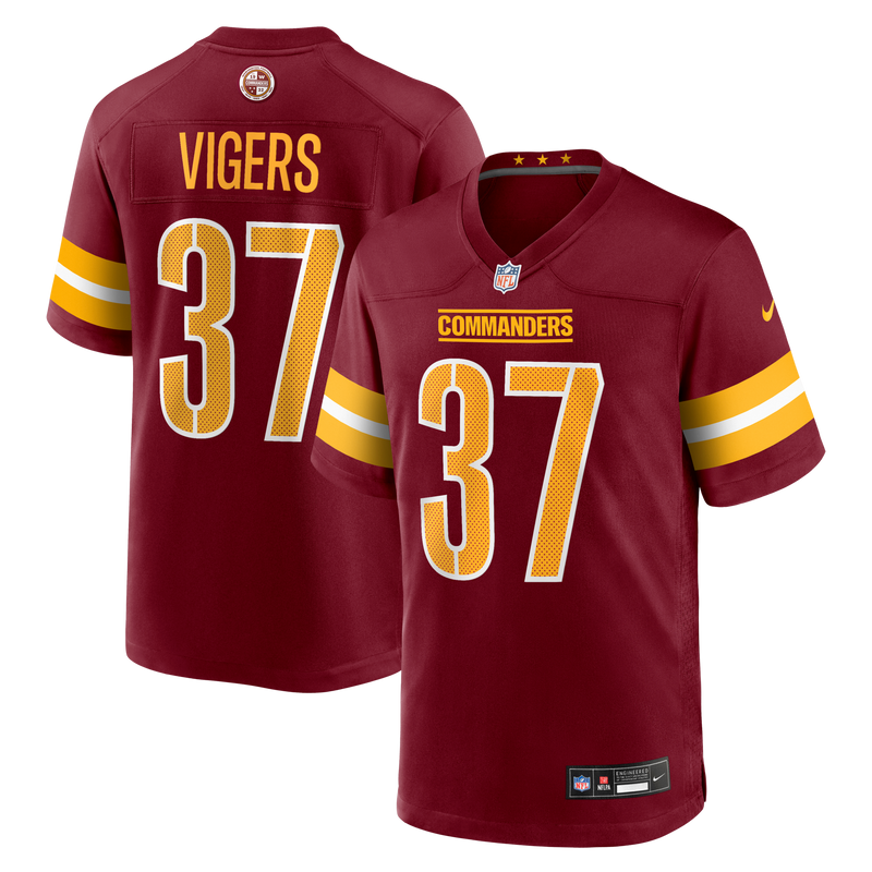 Car'lin Vigers Washington Commanders Football Jersey, Sportswear Jersey Shirt, Lightweight Breathable Athletic Jersey, Casual Gift for Men