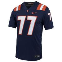 Illinois Fighting Illini Football Jersey, Sportswear Jersey Shirt, Lightweight Breathable Athletic Jersey, Casual Gift for Men, Style 201905481