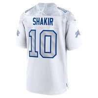 Khalil Shakir Buffalo Bills Football Jersey, White Game Sportswear Jersey Shirt, Lightweight Breathable Athletic Jersey, Casual Gift for Men