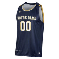 Notre Dame Fighting Irish Basketball Jersey, Navy Alternate Sportswear Jersey Shirt, Sleeveless Athletic Tank Jersey, Casual Gift for Men