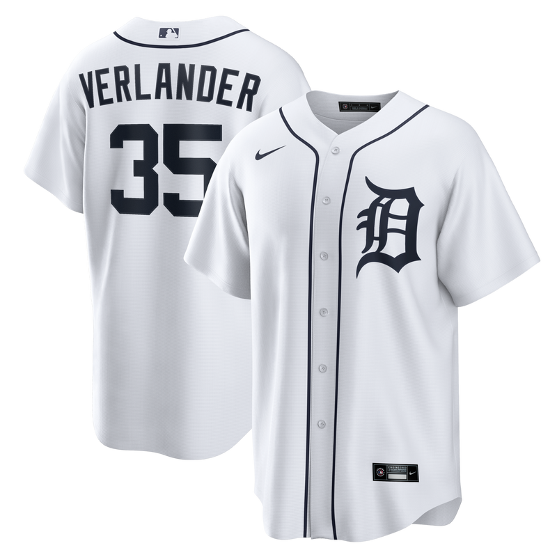 Justin Verlander Detroit Tigers Baseball Jersey, White Sportswear Jersey Shirt, Lightweight Breathable Athletic Jersey, Casual Gift for Men