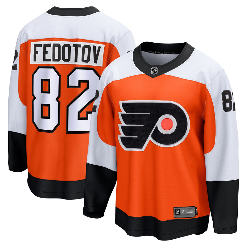 Ivan Fedotov Philadelphia Flyers Hockey Jersey, Orange Breakaway Sportswear Jersey Shirt, Long Sleeve Hockey Sweater Jersey, Casual Gift for Men