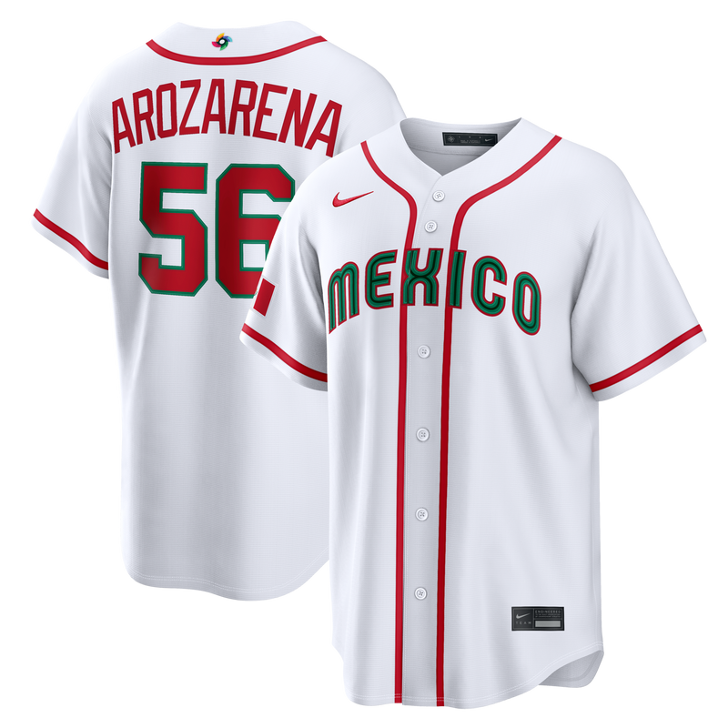 Mexico Randy Arozarena White 2026 World Classic Home Baseball Jersey, Sportswear Jersey Shirt, Lightweight Athletic Jersey, Casual Gift for Men