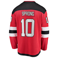Daniel Sprong New Jersey Devils Hockey Jersey, Red Breakaway Sportswear Jersey Shirt, Long Sleeve Hockey Sweater Jersey, Casual Gift for Men