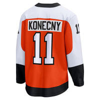 Travis Konecny Philadelphia Flyers Hockey Jersey, Orange Sportswear Jersey Shirt, Long Sleeve Hockey Sweater Jersey, Casual Gift for Men