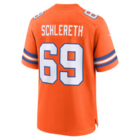 Mark Schlereth Denver Broncos Football Jersey, Orange Game Sportswear Jersey Shirt, Lightweight Breathable Athletic Jersey, Casual Gift for Men