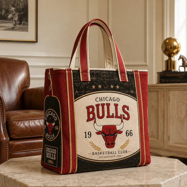 CHI Heritage Crest - Vintage Bulls Tote in Red and Cream - main