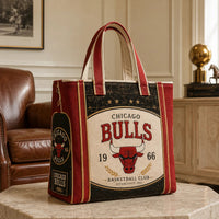 CHI Heritage Crest - Vintage Bulls Tote in Red and Cream