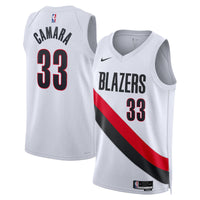 Toumani Camara Portland Trail Blazers Basketball Jersey, White Sportswear Jersey Shirt, Sleeveless Athletic Tank Jersey, Casual Gift for Men