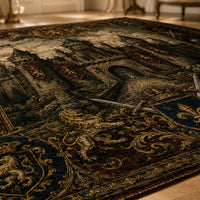 Castle and Crest - A Heraldic Statement Floor Piece