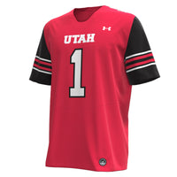 Utah Utes Football Jersey, Red Replica Sportswear Jersey Shirt, Lightweight Breathable Athletic Jersey, Casual Gift for Men