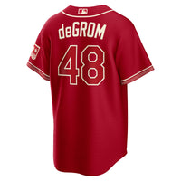 Jacob deGrom Texas Rangers Baseball Jersey, Red Sportswear Jersey Shirt, Lightweight Breathable Athletic Jersey, Casual Gift for Men